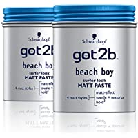 Got2b - Cera fijadora Beach Matt – 6uds de 100ml (600ml) – Con efecto mate – Fijación media – No es pegajoso